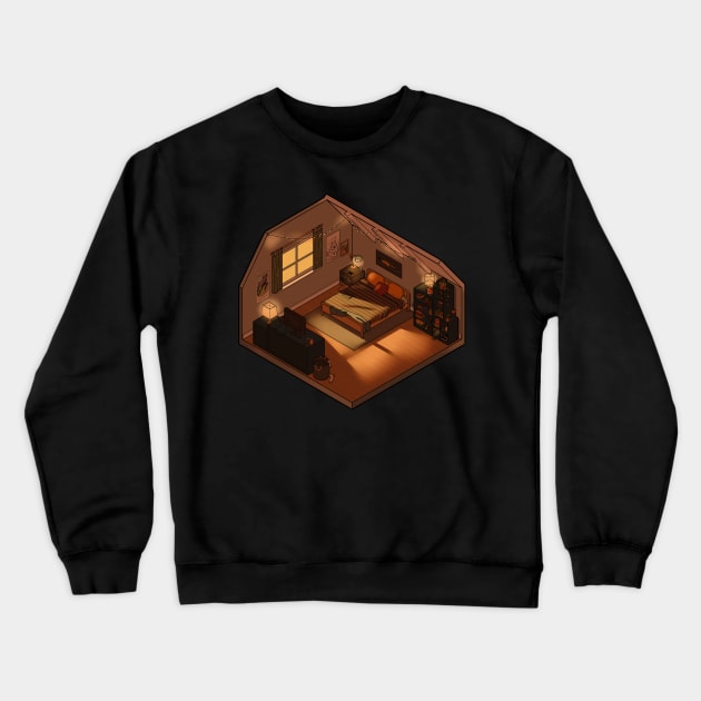 Nick Nelson - Heartstopper - isometric bedroom Crewneck Sweatshirt by daddymactinus